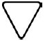 Symbole d'avertissement qui consiste en un contour d'un triangle inversé.