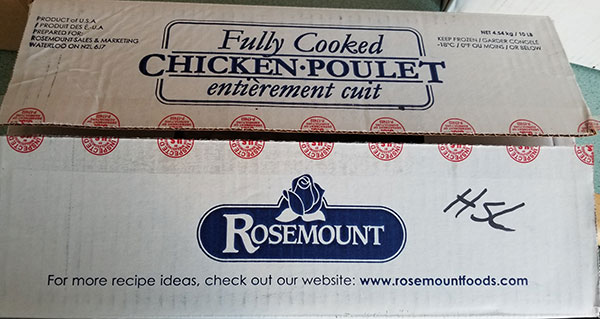 Rosemount - Cooked diced chicken meat 13 mm – ½” (#16305) - top