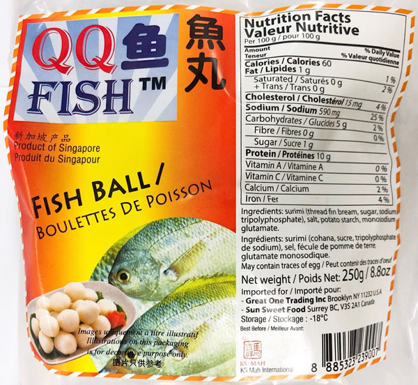 QQ Fish&nbsp;&ndash; Fish Ball&nbsp;&ndash; 250&nbsp;grams
