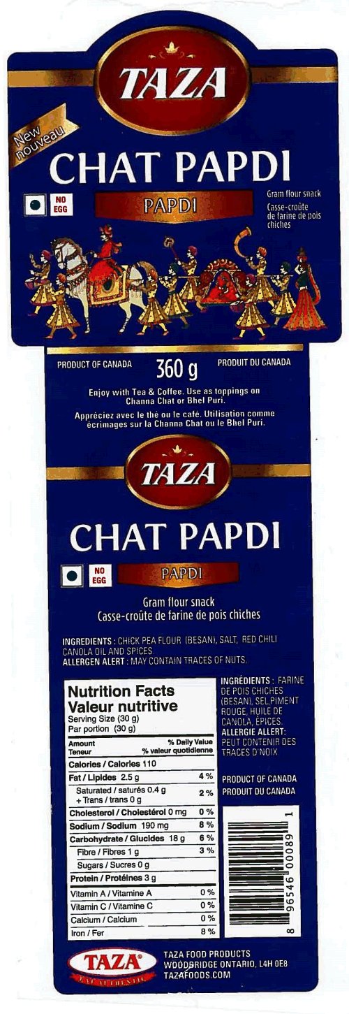 Chat Papdi - Casse-croûte de farine de pois chiches de marqueTaza