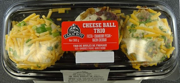 Farm Boy Cheese Ball Trio – 360 grams (outer label)